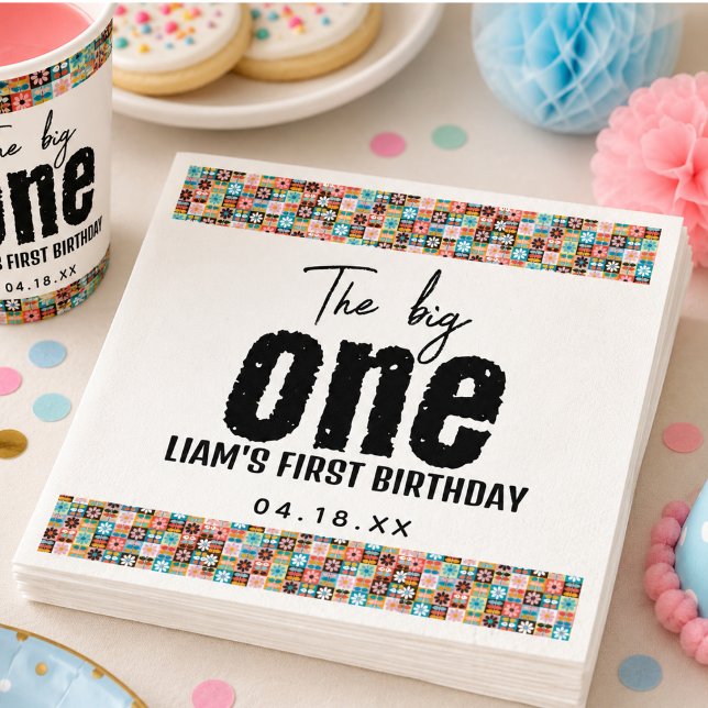 Serviette En Papier Le premier anniversaire BIG One (The BIG One 1st Birthday Napkins)