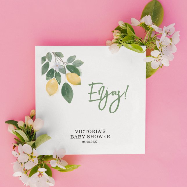 Serviette En Papier Le principal Baby shower Squeeze de Lemon Mama (Créateur téléchargé)