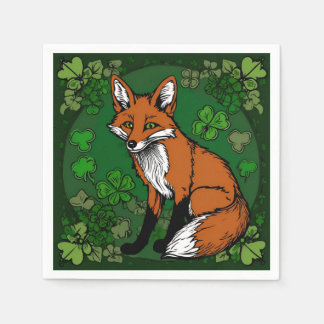 Serviette En Papier Le renard et les Shamrocks