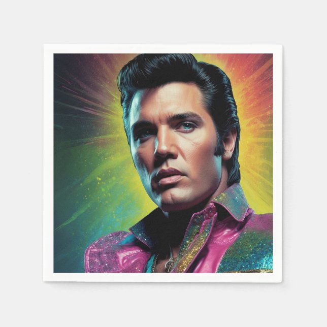 Serviette En Papier Le Roi de la Pop Art (Devant)