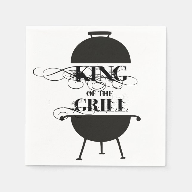 Serviette En Papier Le Roi Du Grill (Devant)