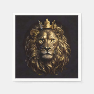 Serviette En Papier Le Roi ! Le Lion d'Oz pas si lâche