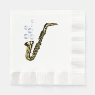 Serviette En Papier Le saxophone