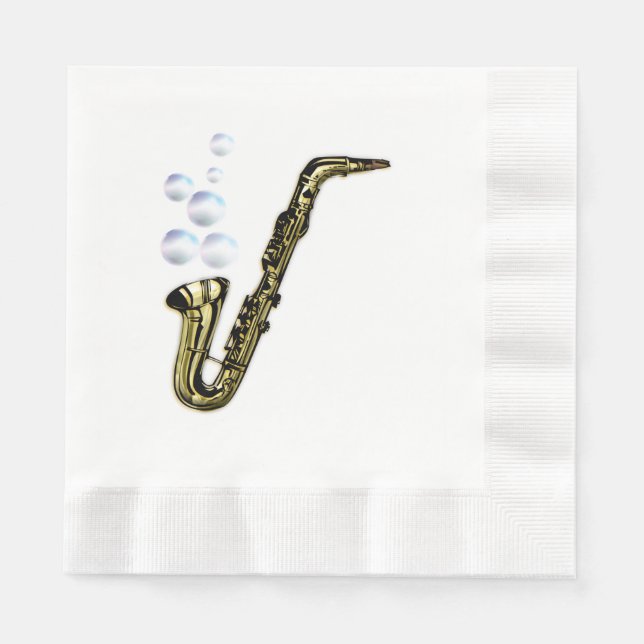 Serviette En Papier Le saxophone (Devant)