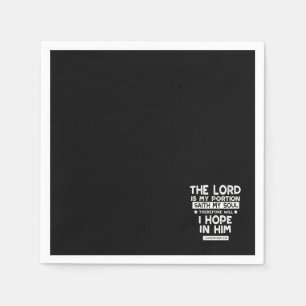 Serviette En Papier Le Seigneur est ma part Lamentations 3 24 Citation