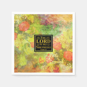Serviette En Papier Le SEIGNEUR est mon verset de la Bible à manger S