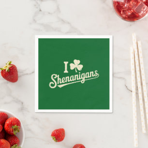 Serviette En Papier Le Shamrock de Green Funny Irish Patty Saint Patri