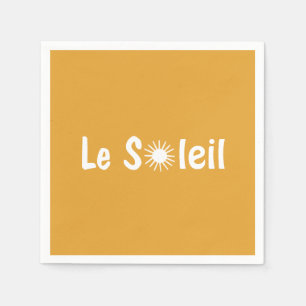 Serviette En Papier Le Soleil Français Soleil Couleurs Personnalisées