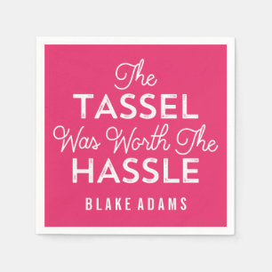 Serviette En Papier Le Tassel Vaut La Diplôme Hassle Rose