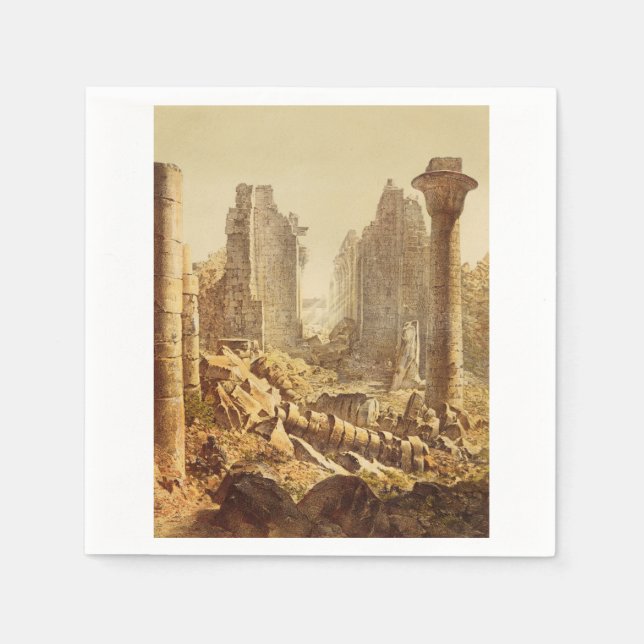 Serviette En Papier Le temple de Karnak en Egypte (Devant)
