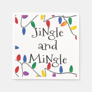 Serviette En Papier Le tintement de Noël allume des serviettes de