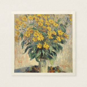Serviette En Papier Le topinambour de Claude Monet Fleurit 1880