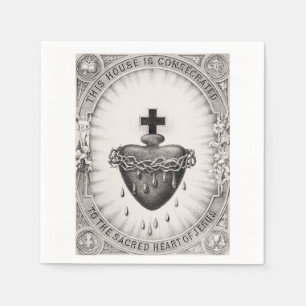 Serviette En Papier Le Très Saint Cœur de Jésus Symbole du Divin