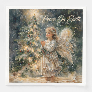 Serviette En Papier Le voeu d’Ange le soir de Noël