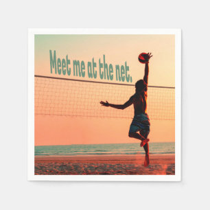 Serviette En Papier Le volley-ball me rencontre sur le Net