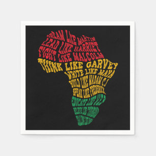 Serviette En Papier Leaders du Mois de l'histoire des Noirs Mois de l'