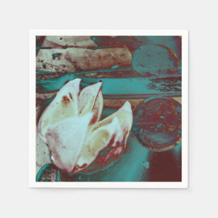Serviette En Papier L'eau artistique Lilly en rouge et bleu