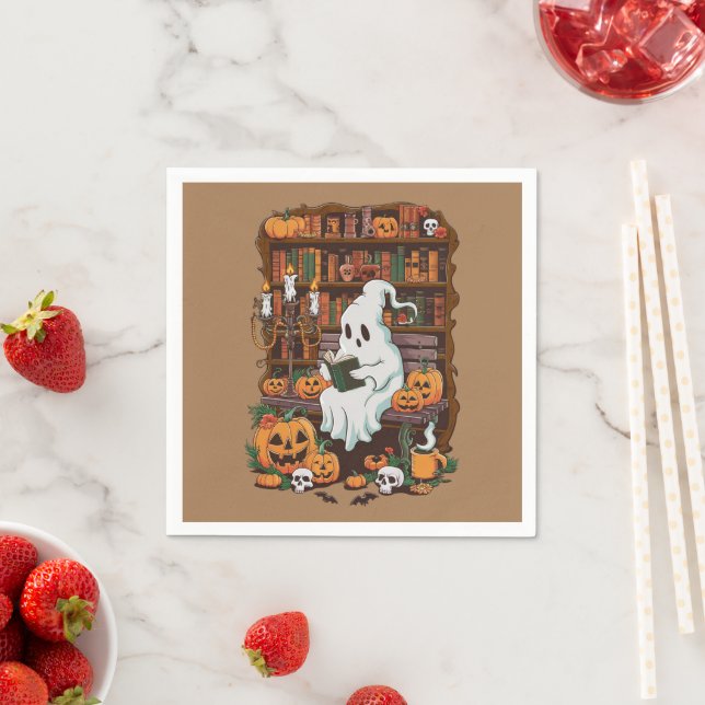 Serviette En Papier Lecteur de livre fantôme Lecture Lecteur de cadeau (En situation)