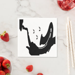 Serviette En Papier Lecteur Saxophone Surreal