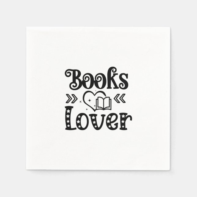 Serviette En Papier Lecture Art Books Lover (Devant)