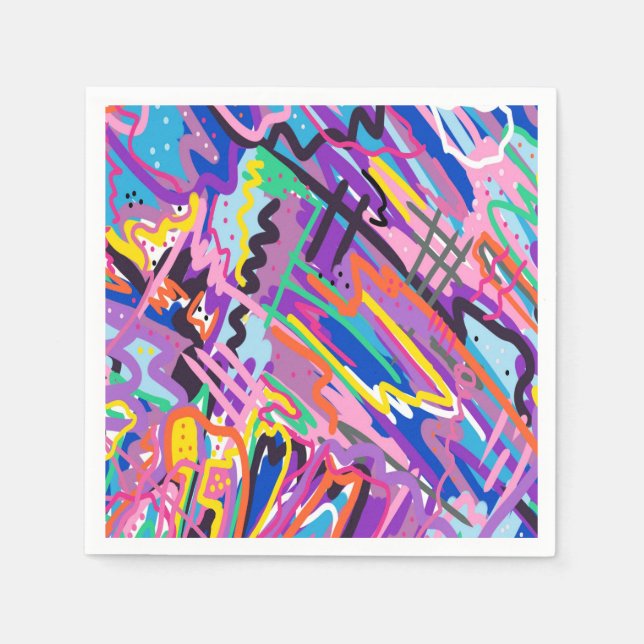 Serviette En Papier Lecture couleur Impression Abstraite (Devant)