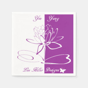 Serviette En Papier Lee Hiller conçoit des accents de logo Violet blan