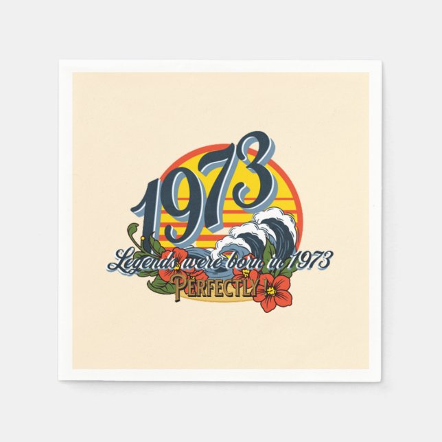 Serviette En Papier légendes sont nées en 1973 (Devant)