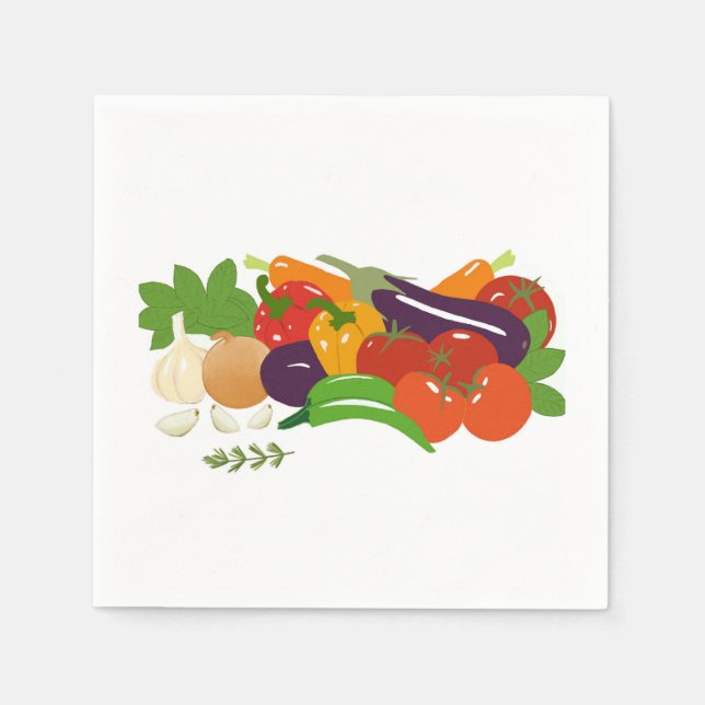 Serviette En Papier Légumes (Devant)
