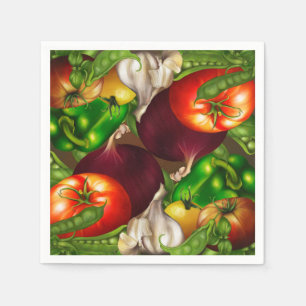 Serviette En Papier Légumes et herbes bio légumes naturels nourriture