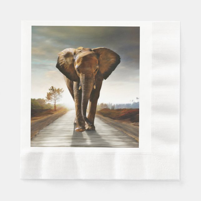 Serviette En Papier L'éléphant (Devant)