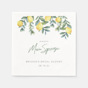 Serviette En Papier Lemon Elle a Trouvé Son Amour de Mariage 