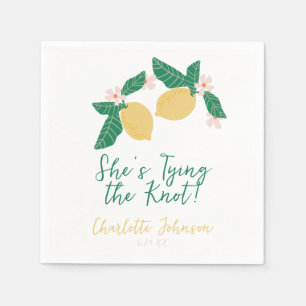 Serviette En Papier Lemon Elle Attache le Nœud Lancement de Mariage