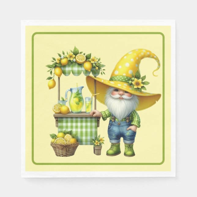 Serviette En Papier Lemonade Stand Napkins (Devant)