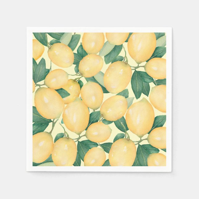 Serviette En Papier Lemons Party (Devant)