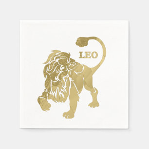 Serviette En Papier Leo Lion Zodiac