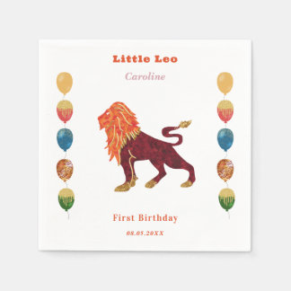 Serviette En Papier Leo Zodiac 1st Birthday Balloons & Artistic