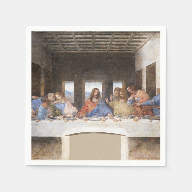 Serviette En Papier Léonard de Vinci La Cène Beaux-Arts (Devant)