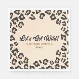 Serviette En Papier Leopard Cheetah Faisons le plein ! Fête d'annivers