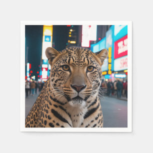 Serviette En Papier Leopard dans le Carré du Times