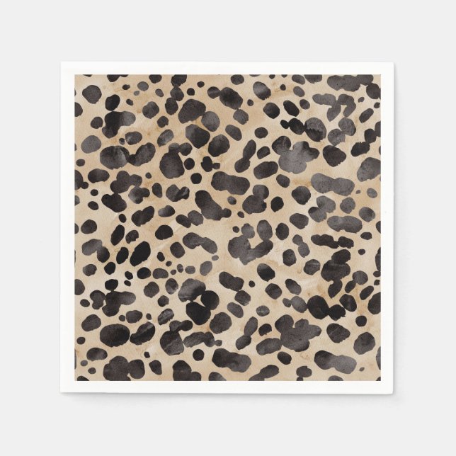 Serviette En Papier Leopard Imprimé Animalier Moderne Baby Shower de M (Devant)