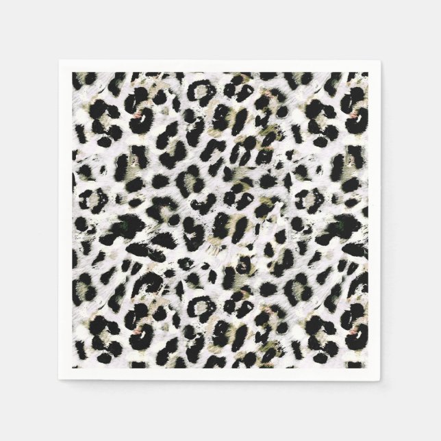 Serviette En Papier Leopard - imprimé tacheté animal (Devant)