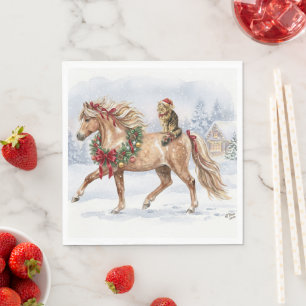 Serviette En Papier L'équipe de Noël avec Maggie et Nari