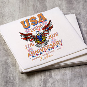 Serviette En Papier Les 250 ans d'Amérique anniversaire aigle juillet