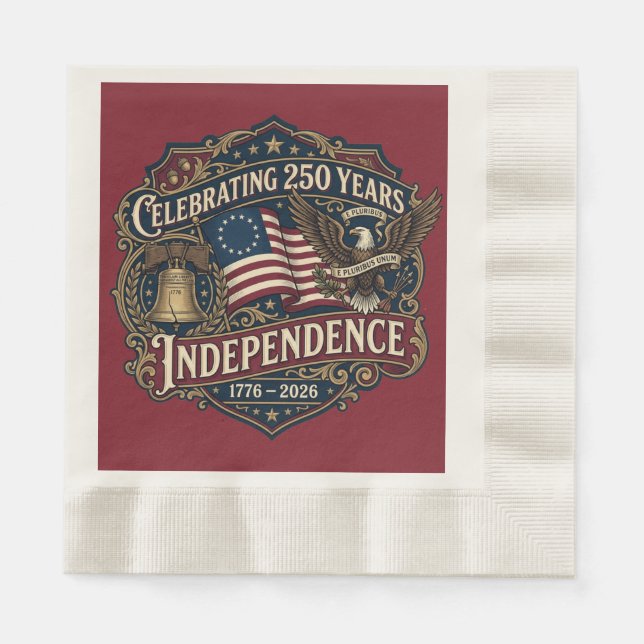Serviette En Papier Les 250 ans des États-Unis (Devant)