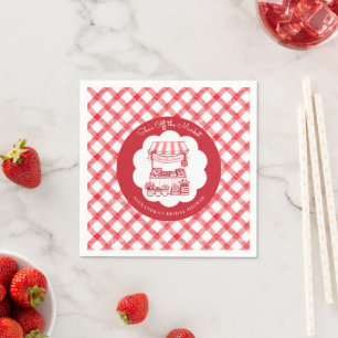 Serviette En Papier Les agriculteurs hors du marché Rouge Mariage Mode