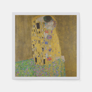 Serviette En Papier Les Amants embrassés de Gustav Klimt