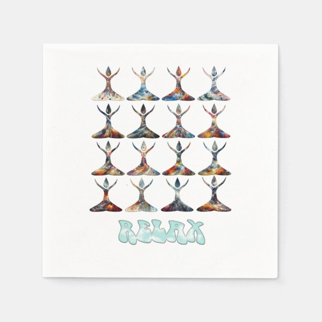 Serviette En Papier Les amis du yoga (Devant)