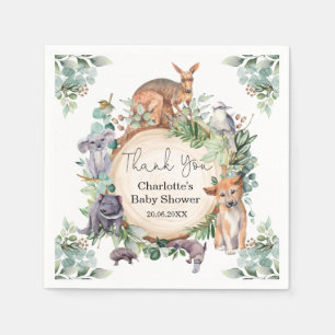 Serviette En Papier Les animaux sauvages d'Australie Les Feuilles de g