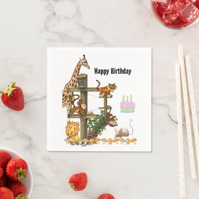 Serviette En Papier Les animaux sauvages Papier serviettes (En situation)