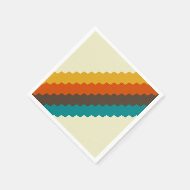 Serviette En Papier les années 70 motif rétro (Coin)